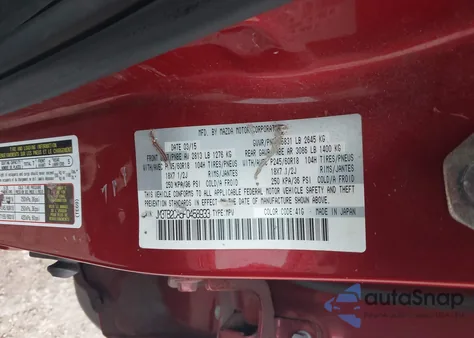 2015 Mazda Cx-9 Touring from USA, damaged, VIN JM3TB2CA5F0458933